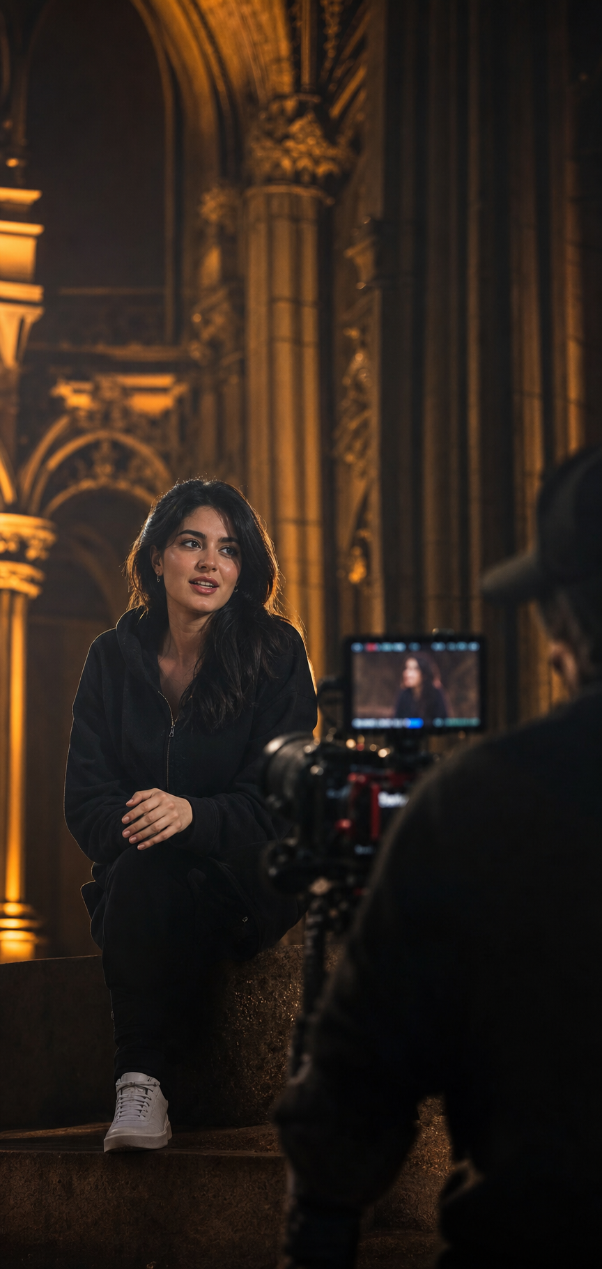 Content shoot behind the scenes